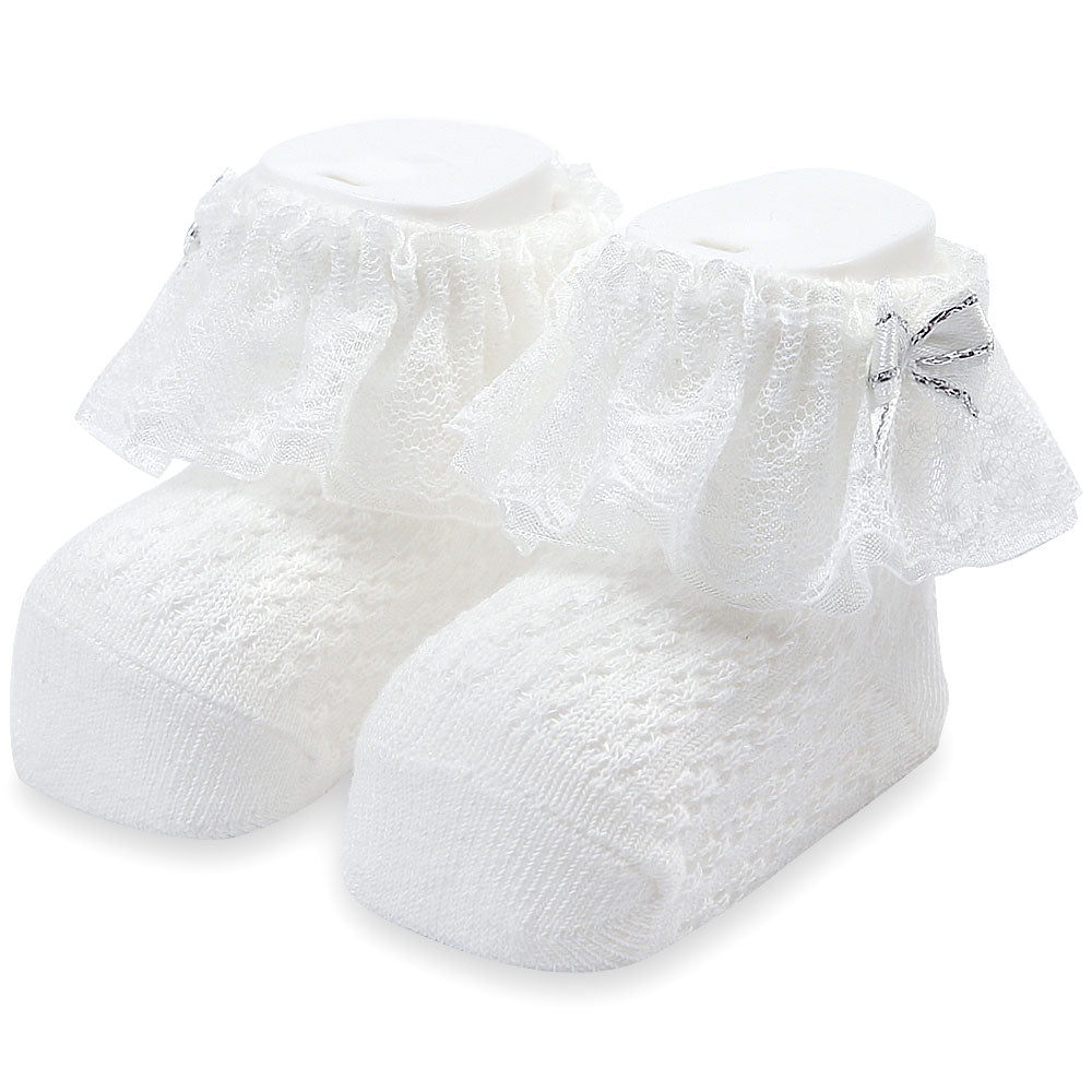 BOOTIES GIRL CREAM LACED