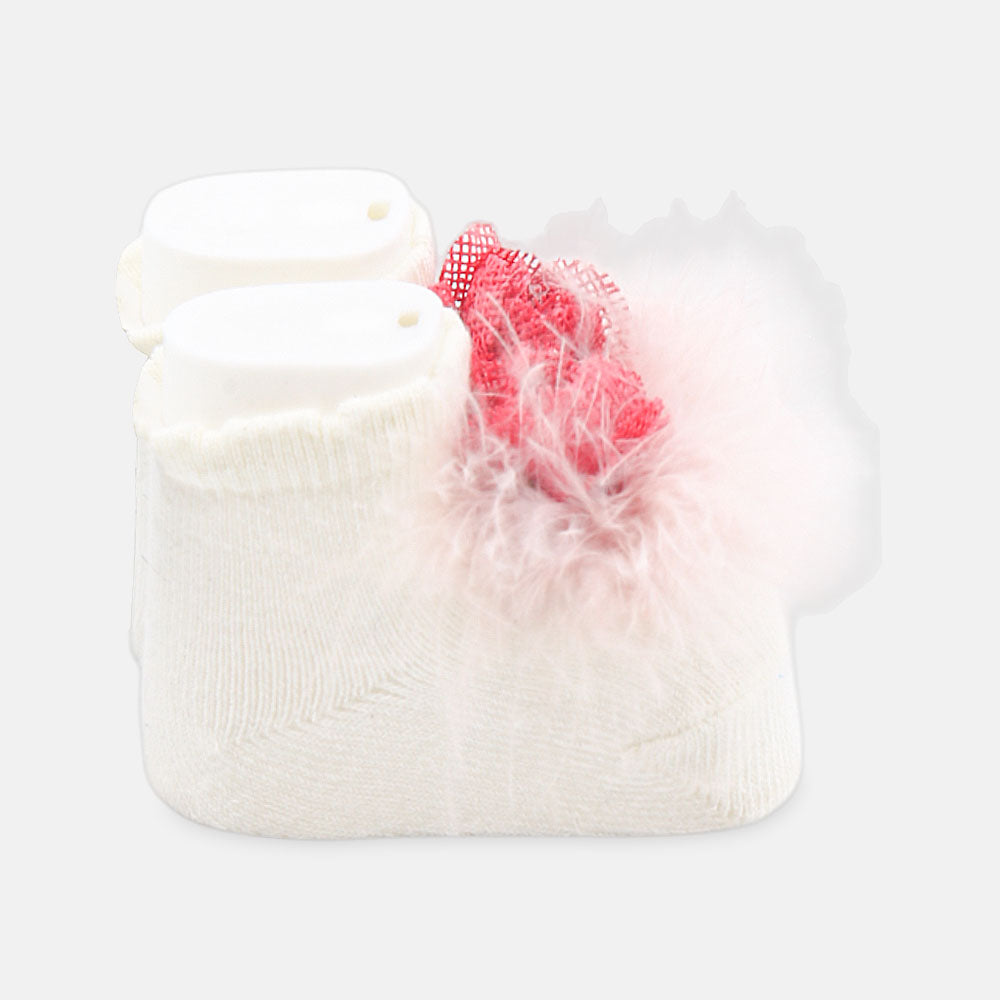 BOOTIES FEATHER AND FLOWER