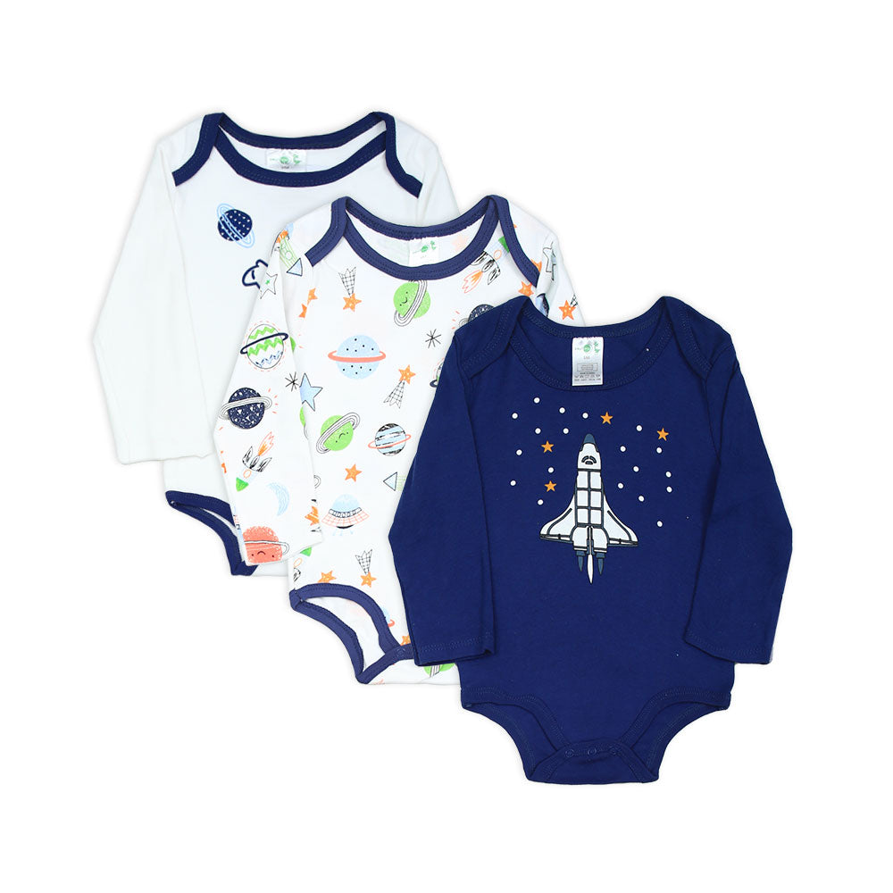 BOY BODY SUIT PK-3 FULL SLEEVE ASTRONAUT