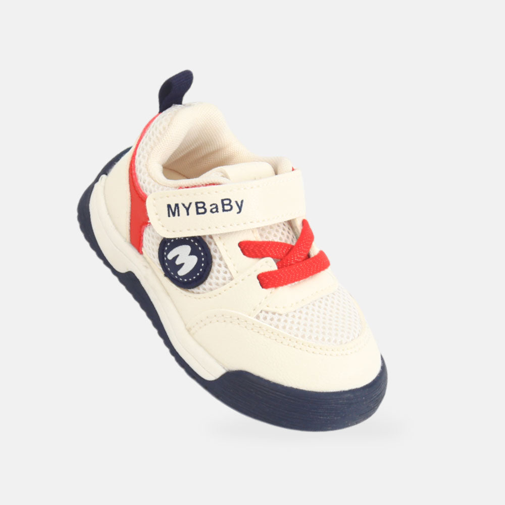 BOY JOGGER WHITE AND NAVY MYBABY