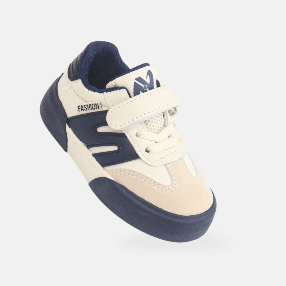BOY CANVAS WHITE AND NAVY