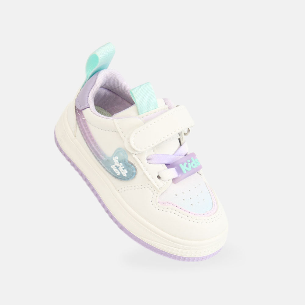 GIRL CANVAS WHITE AND LILAC