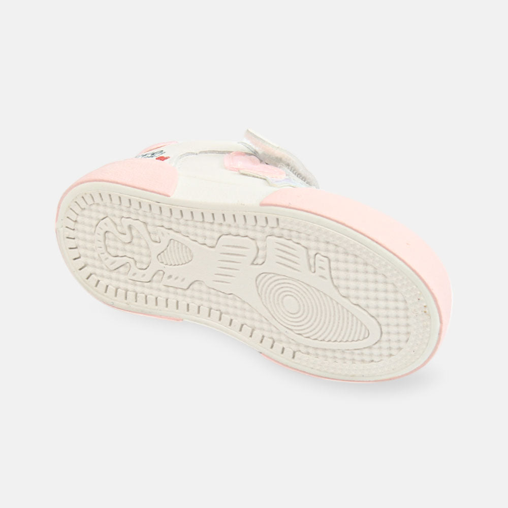 GIRL CANVAS WHITE AND PINK