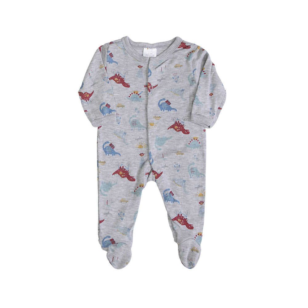 BABY BOY GIFT SET GREY CYCLIN' DINO