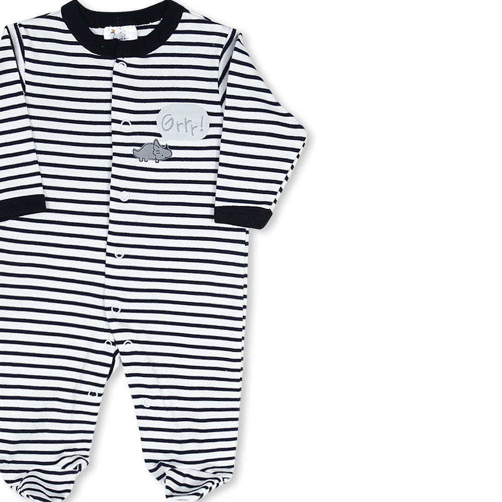 BABY BOY GIFT SET BLACK STRIPES DINO
