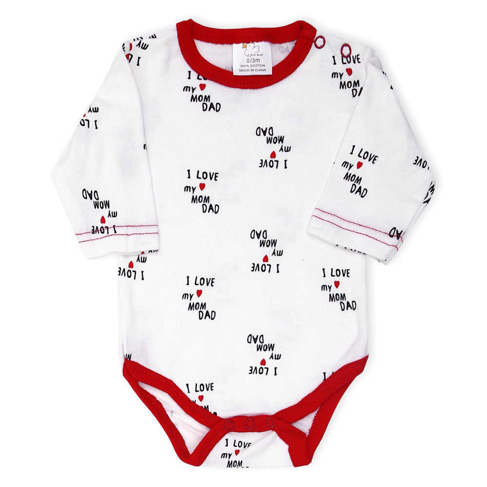 BABY BOY GIFT SET WHITE I LOVE MOM DAD