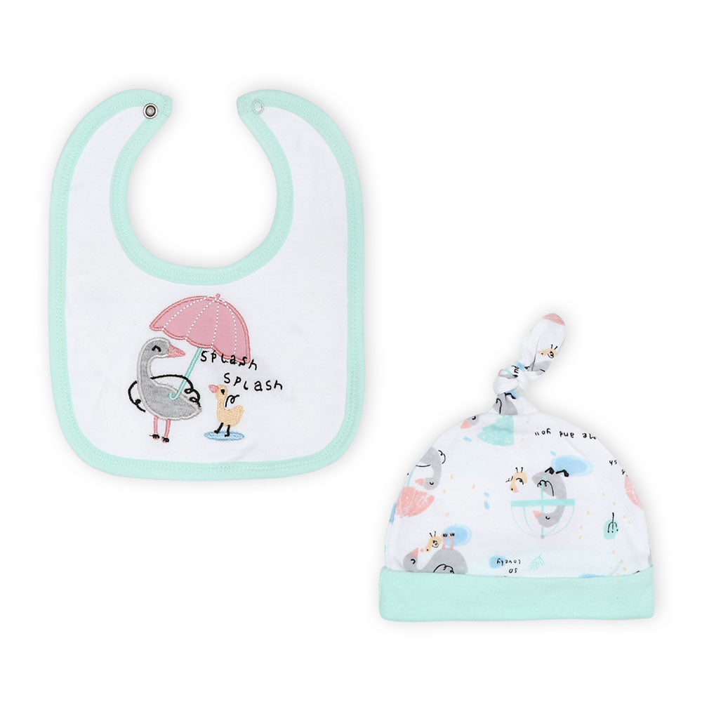 BABY GIRL GIFT SET GREEN SPLASHING DUCKS