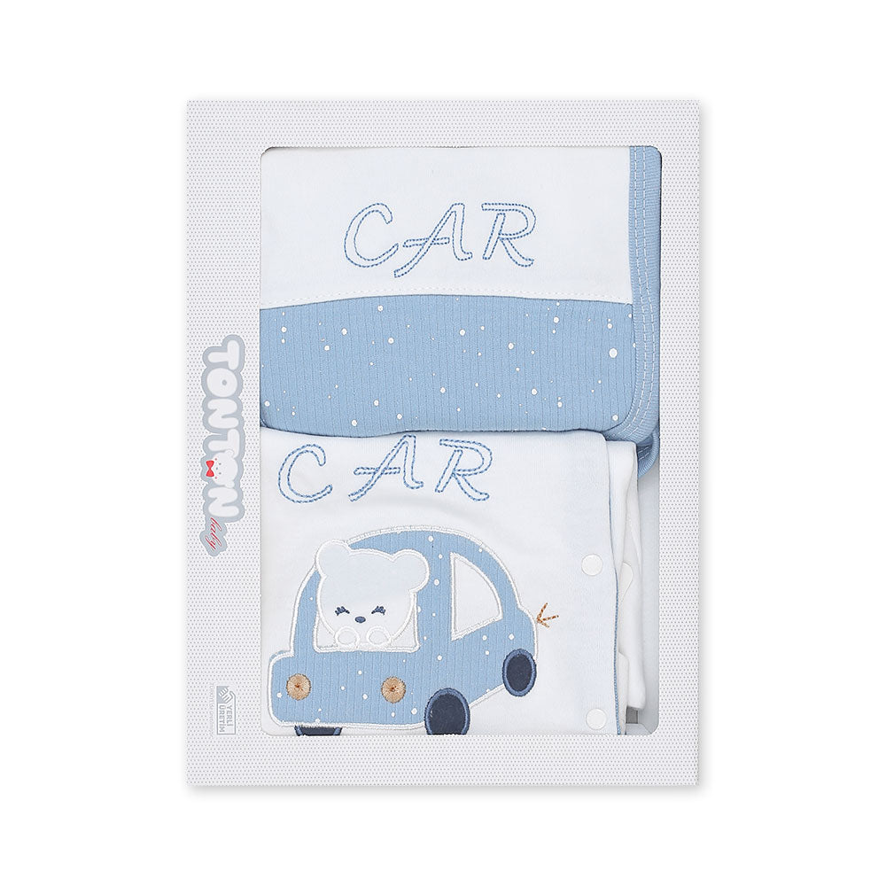 BABY BOY GIFT SET BLUE CAR