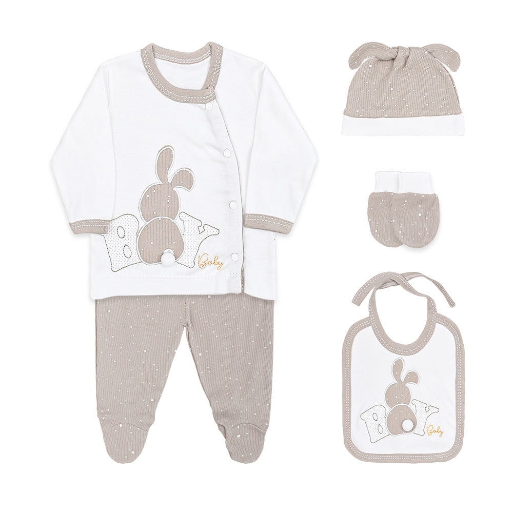 BABY BOY GIFT SET BROWN BUNNY