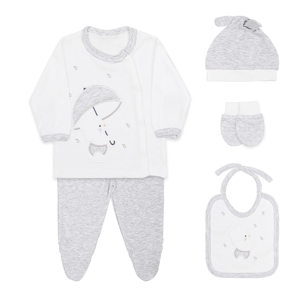 BABY BOY GIFT SET GREY UMBRELLA