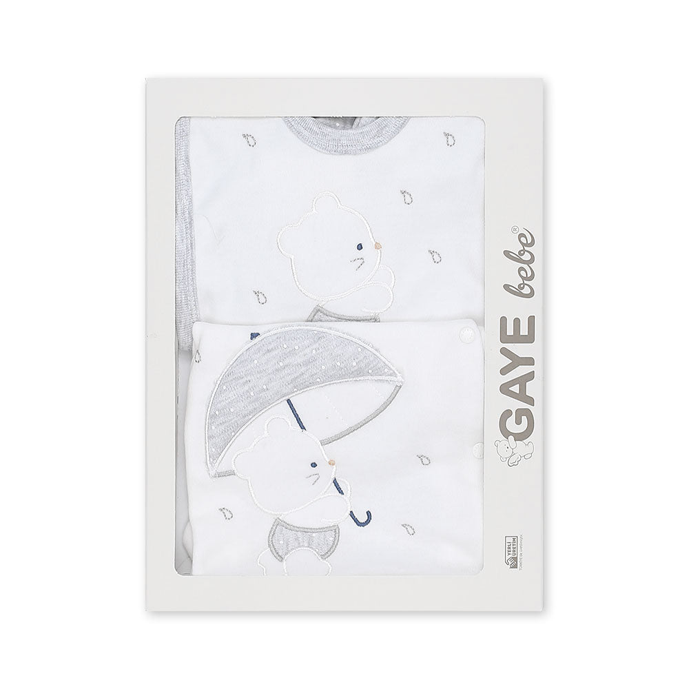 BABY BOY GIFT SET GREY UMBRELLA