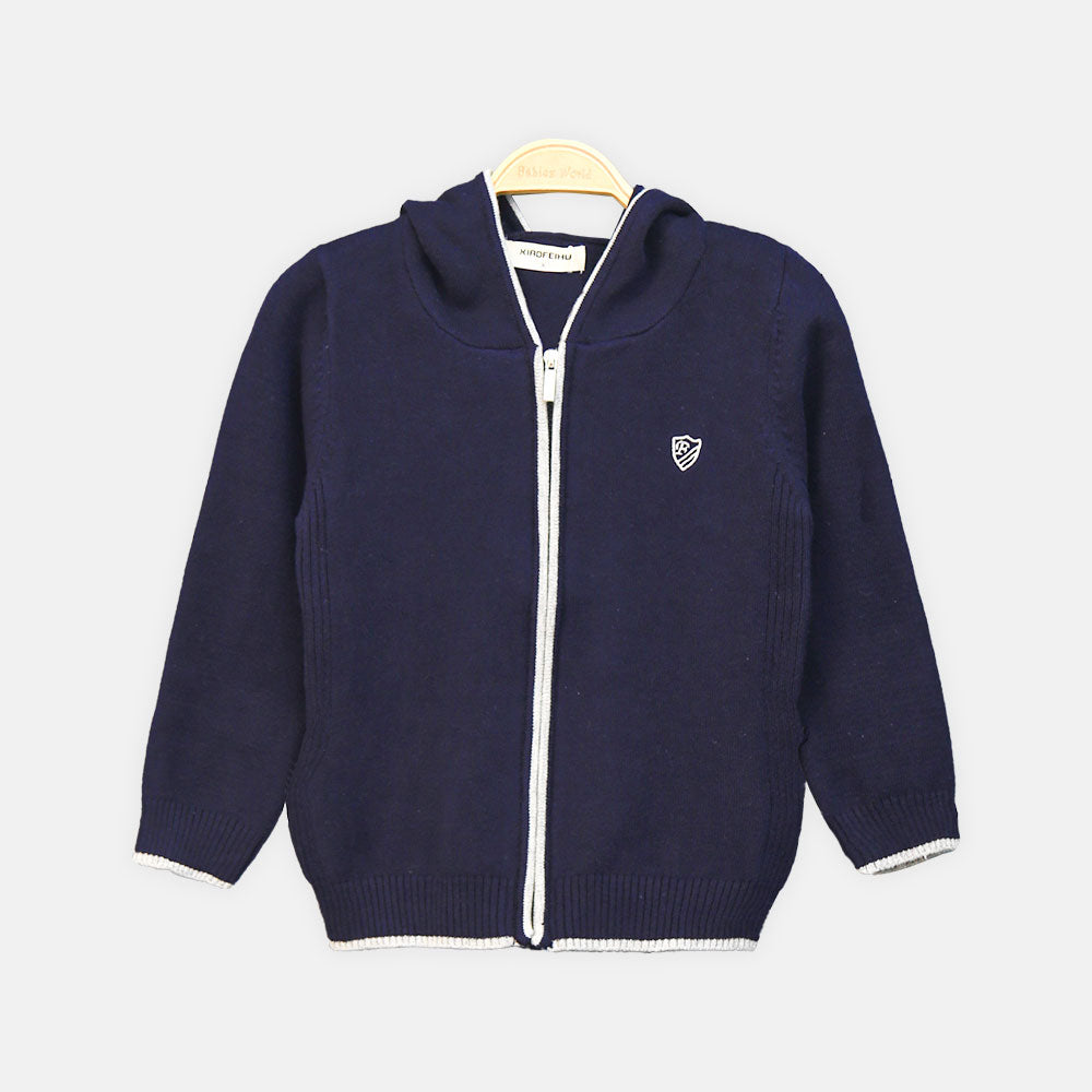BOY JACKET NAVY ZIPPER