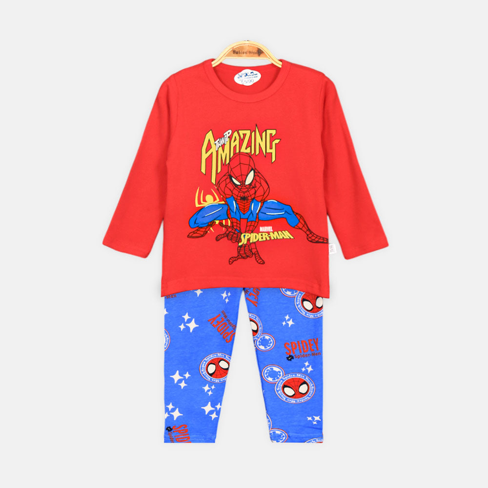 BOY NIGHT SUIT RED SPIDERMAN