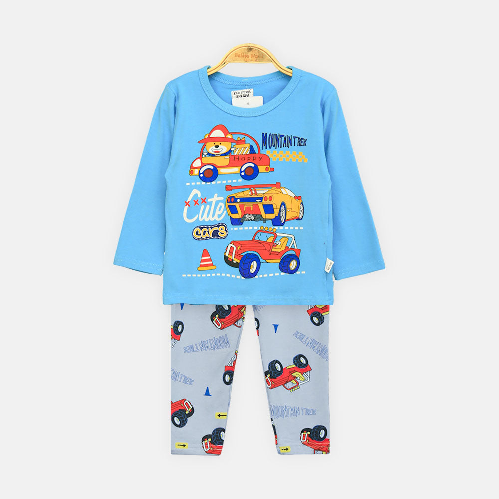 BOY NIGHT SUIT CUTE CARS MOUNTAIN