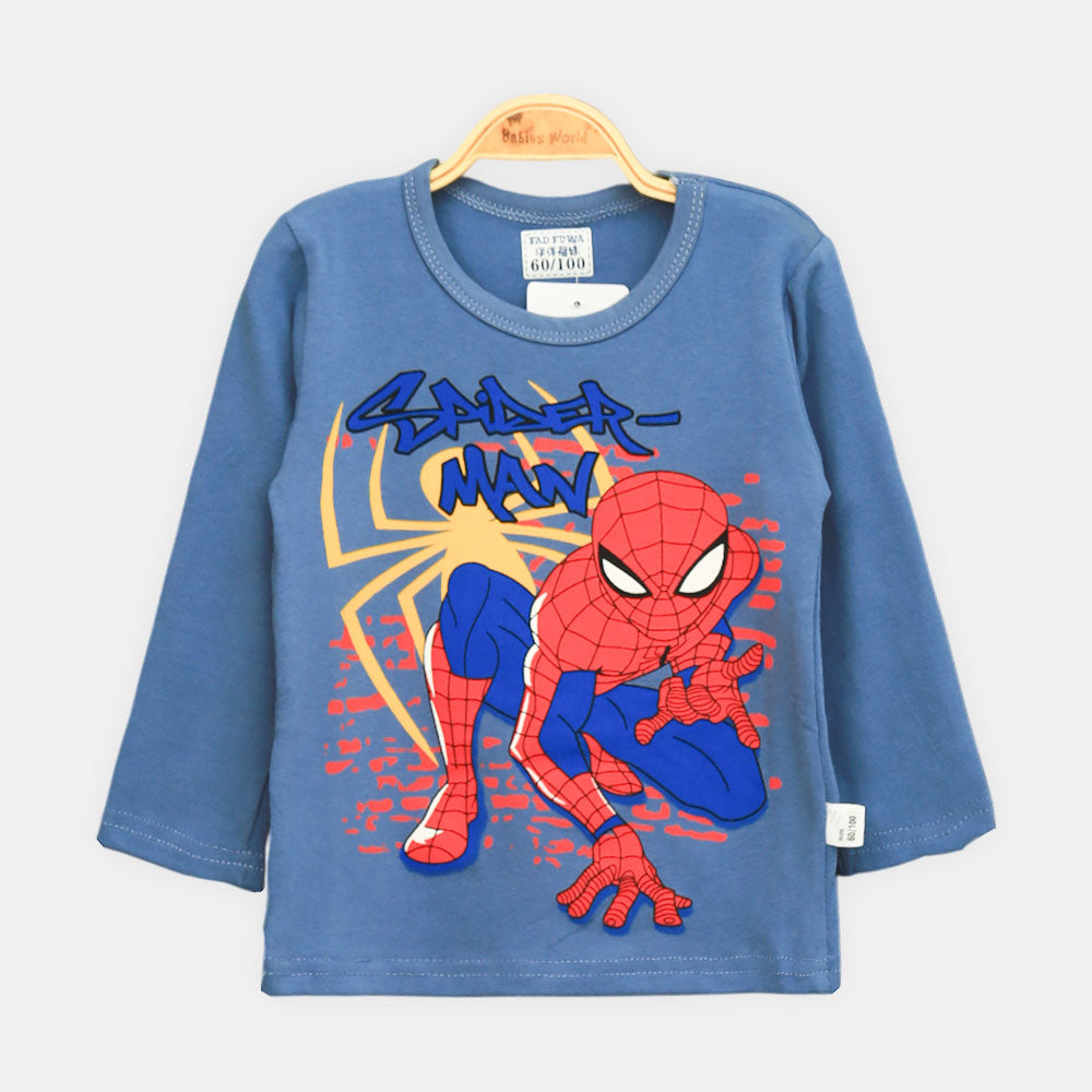 BOY NIGHT SUIT STEEL BLUE SPIDEY