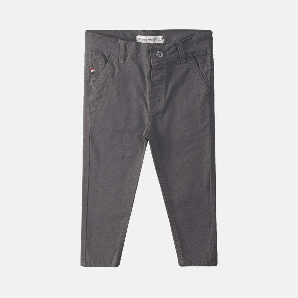 BOY PANT GREY COTTON