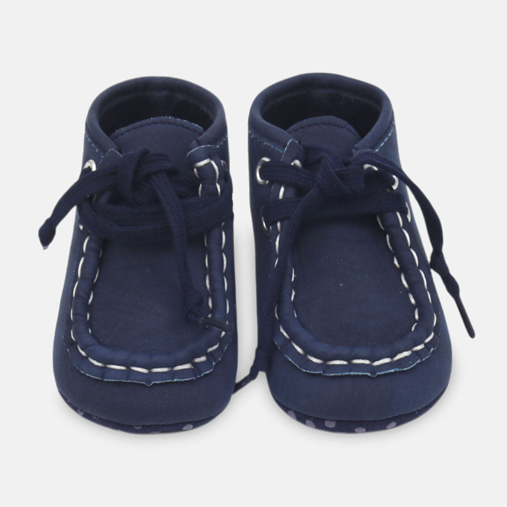 BOY PRE WALKER SHOES NAVY BLUE MOCCASINS