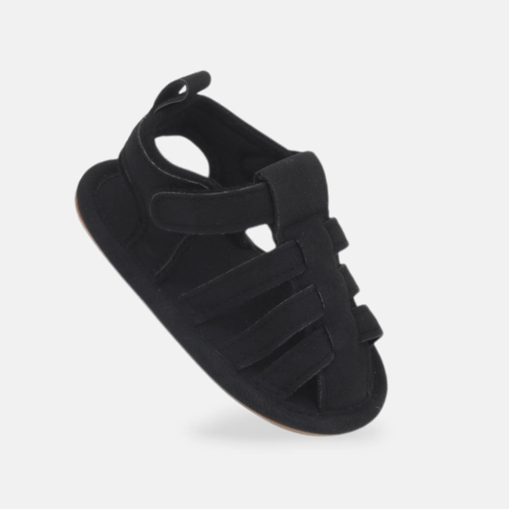 BOY PRE WALKER SANDAL BLACK CUTOUT