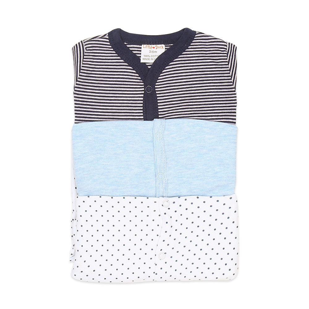 SLEEP SUITS / ROMPERS BOYS PK-3 MULTI-COLOR