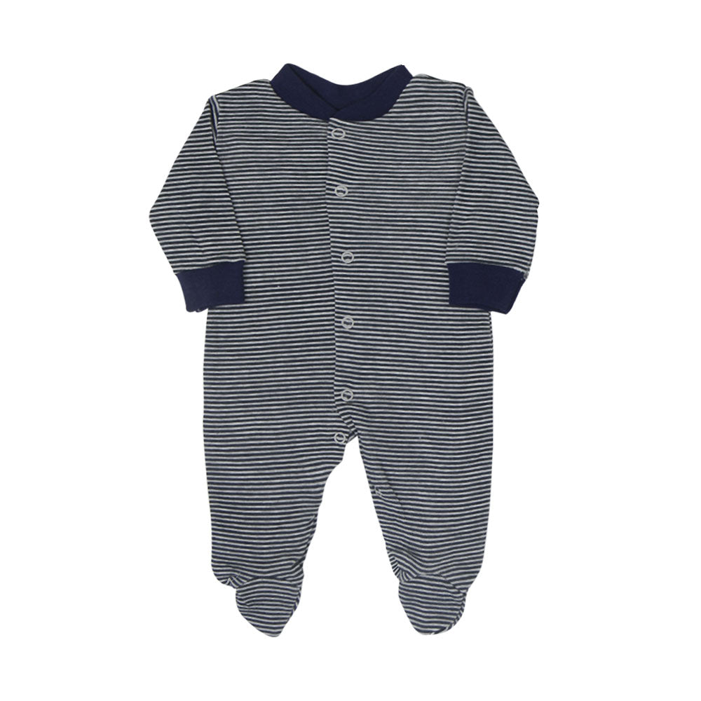 SLEEP SUITS / ROMPERS BOYS PK-3 GREY LIL GENTLEMAN