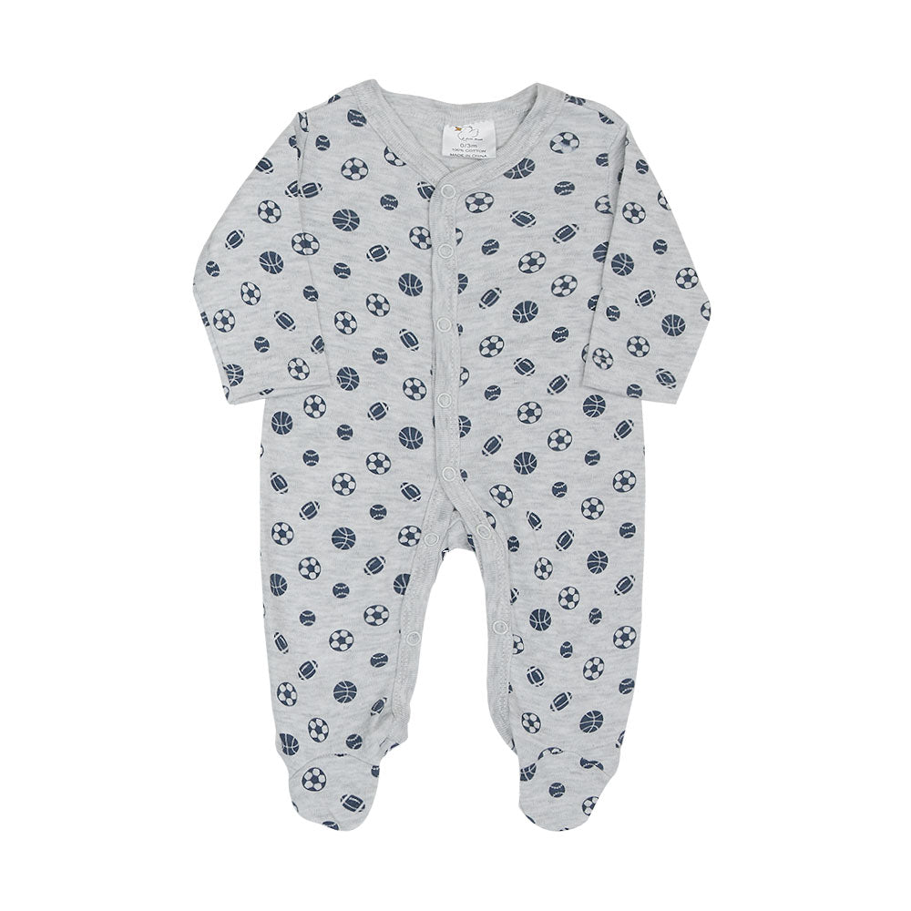SLEEP SUITS / ROMPERS BOYS PK-3 BLUE TOUGH LIL SPORTSMAN