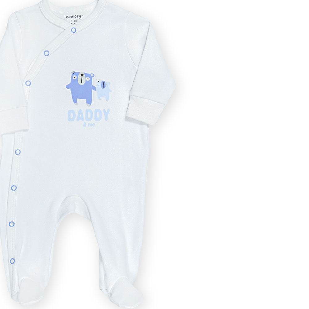 ROMPER BOYS PK-2 & HAT WHITE DADDY & ME