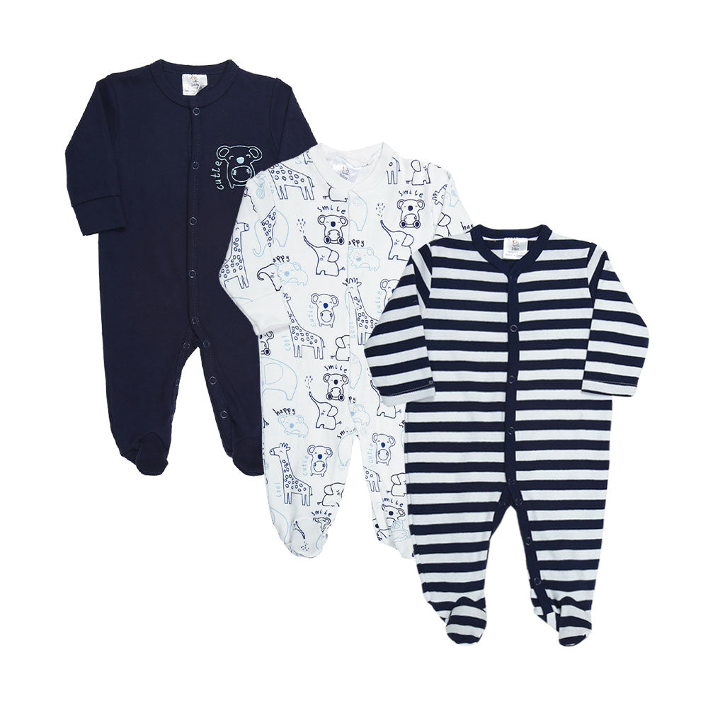 ROMPER BOYS PK-3 NAVY SMILE KOALA