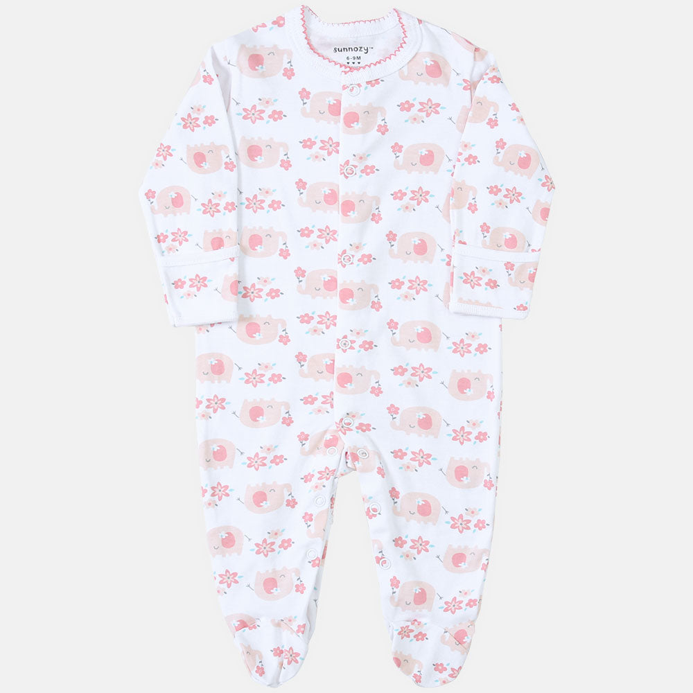 ROMPER GIRLS PK-3 PINK PEACH FLORAL