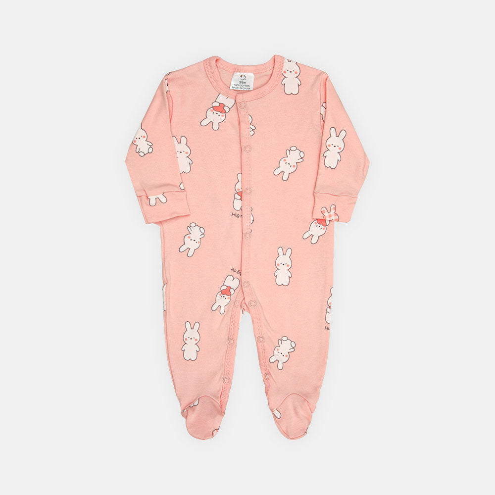 ROMPER GIRLS PK-3 RABBIT TEDDY PRINT