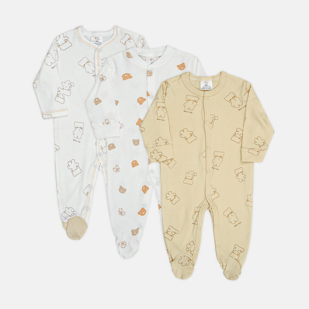 ROMPER BOYS PK-3 TEDDY BEAR PRINT