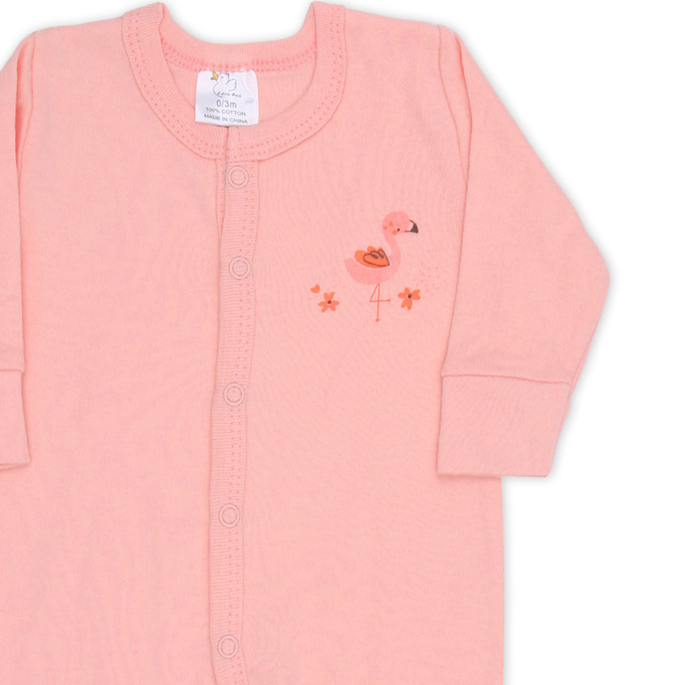 ROMPER GIRLS PK-3 MULTICOLOR FLAMINGOS & FLORAL