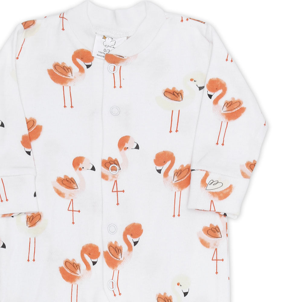 ROMPER GIRLS PK-3 MULTICOLOR FLAMINGOS & FLORAL