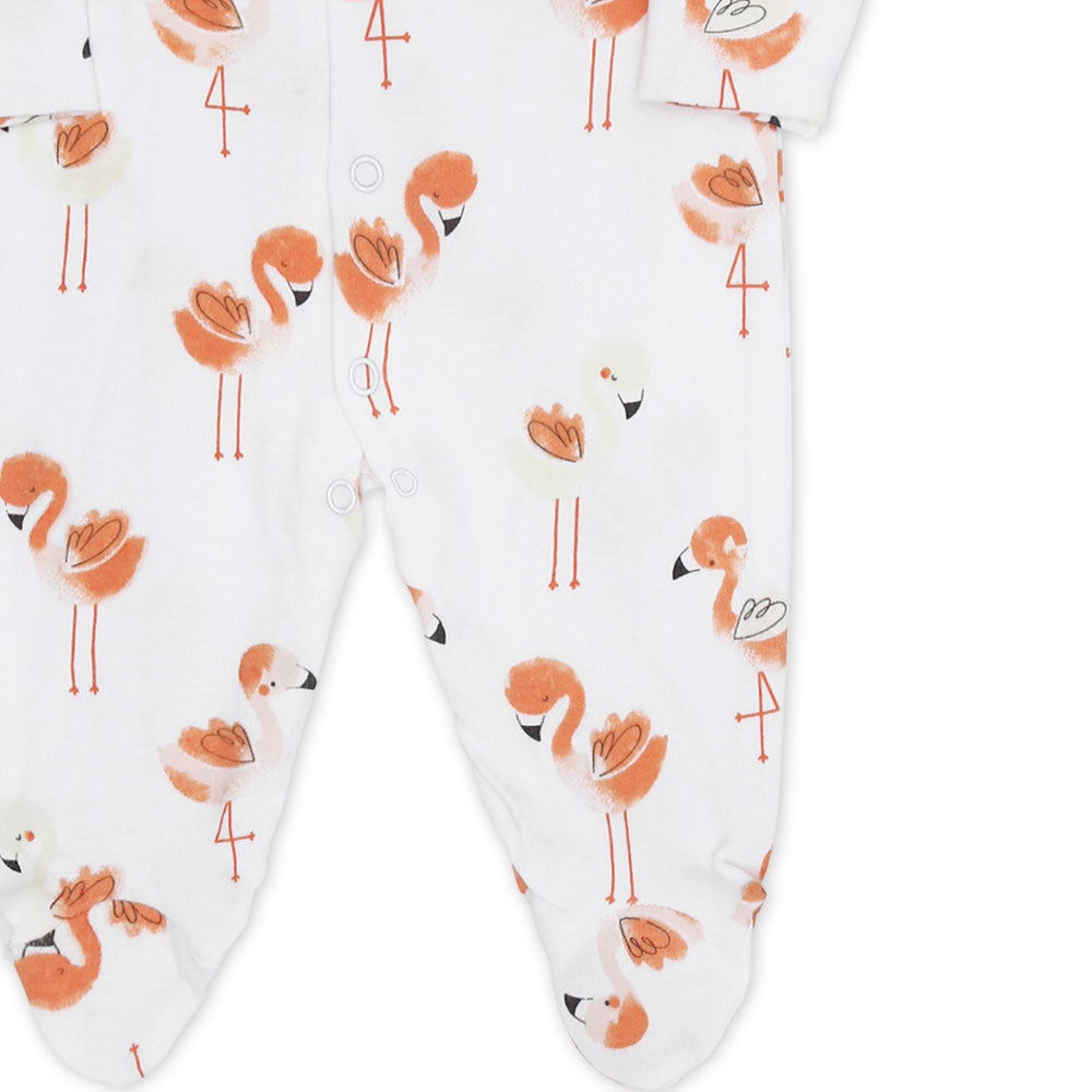 ROMPER GIRLS PK-3 MULTICOLOR FLAMINGOS & FLORAL