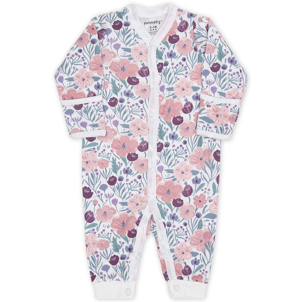 ROMPER GIRL PK-3 MULTICOLOR BUTTERFLIES & FLORAL