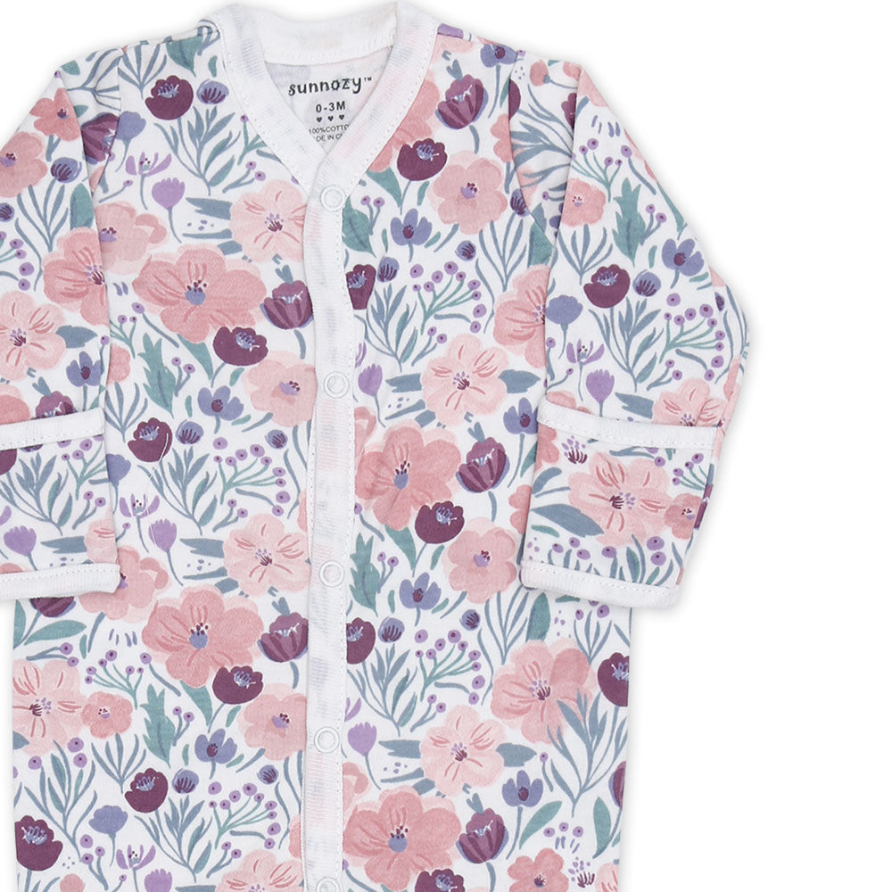 ROMPER GIRL PK-3 MULTICOLOR BUTTERFLIES & FLORAL