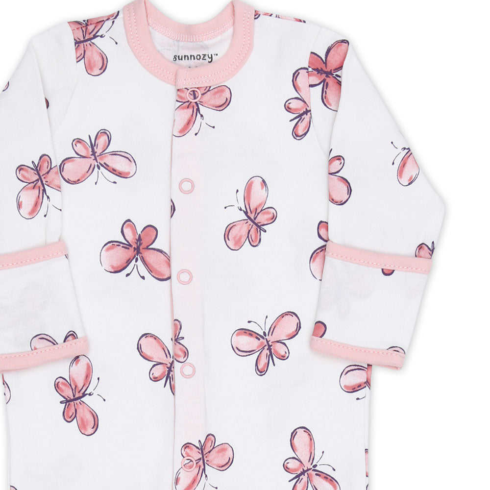 ROMPER GIRL PK-3 MULTICOLOR BUTTERFLIES & FLORAL