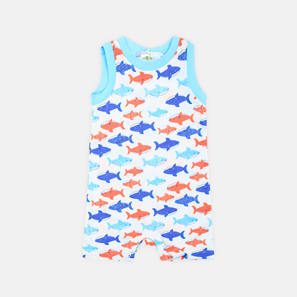 BOY ROMPER PK-2 SHARK BUDDIES