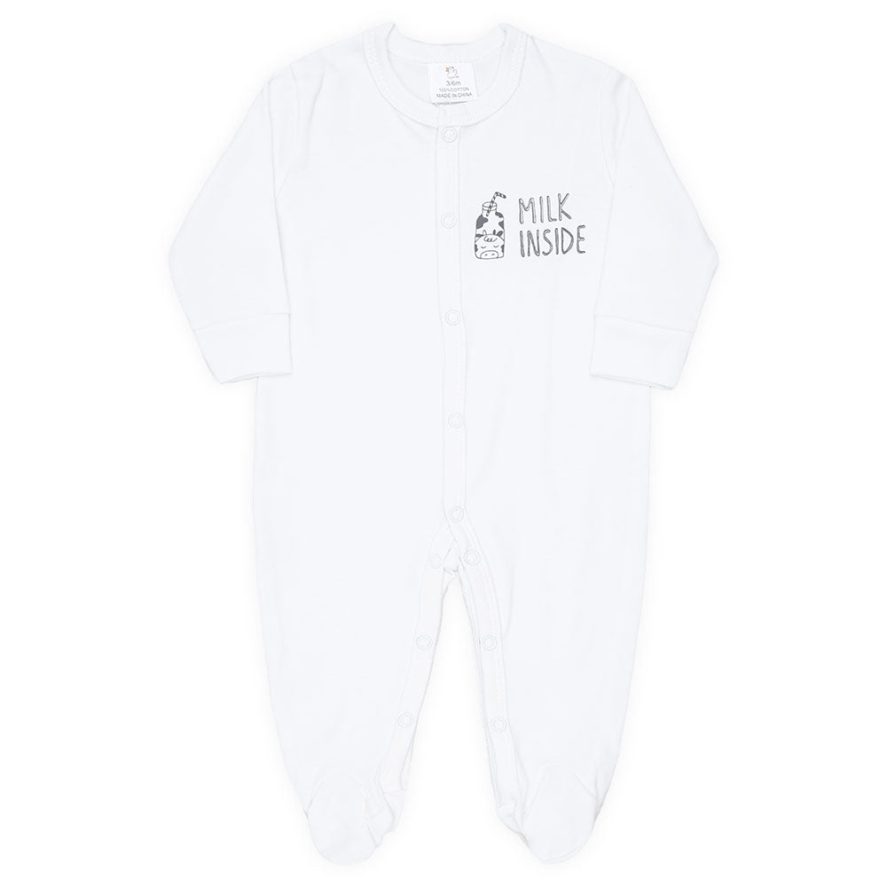 ROMPER BOYS PK-3 GREY MILK & COOKIES