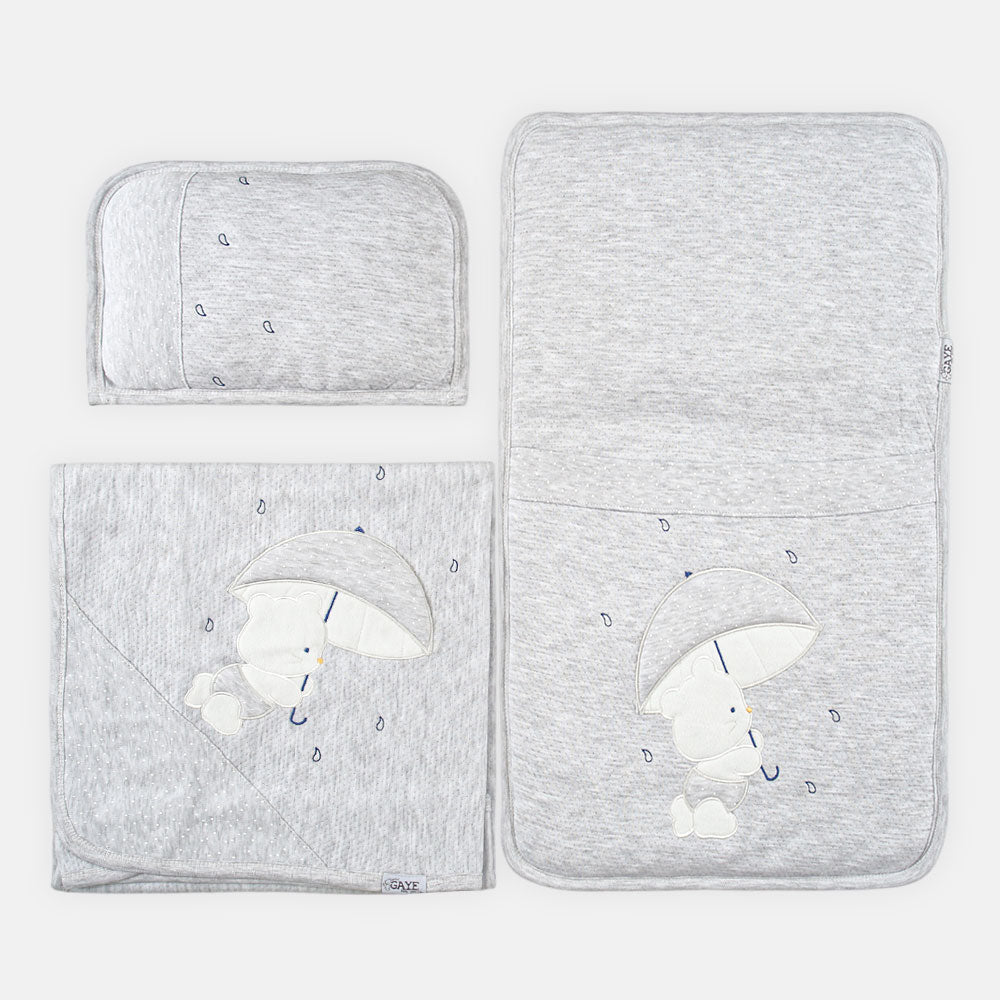 SLEEPING SET GREY BEAR