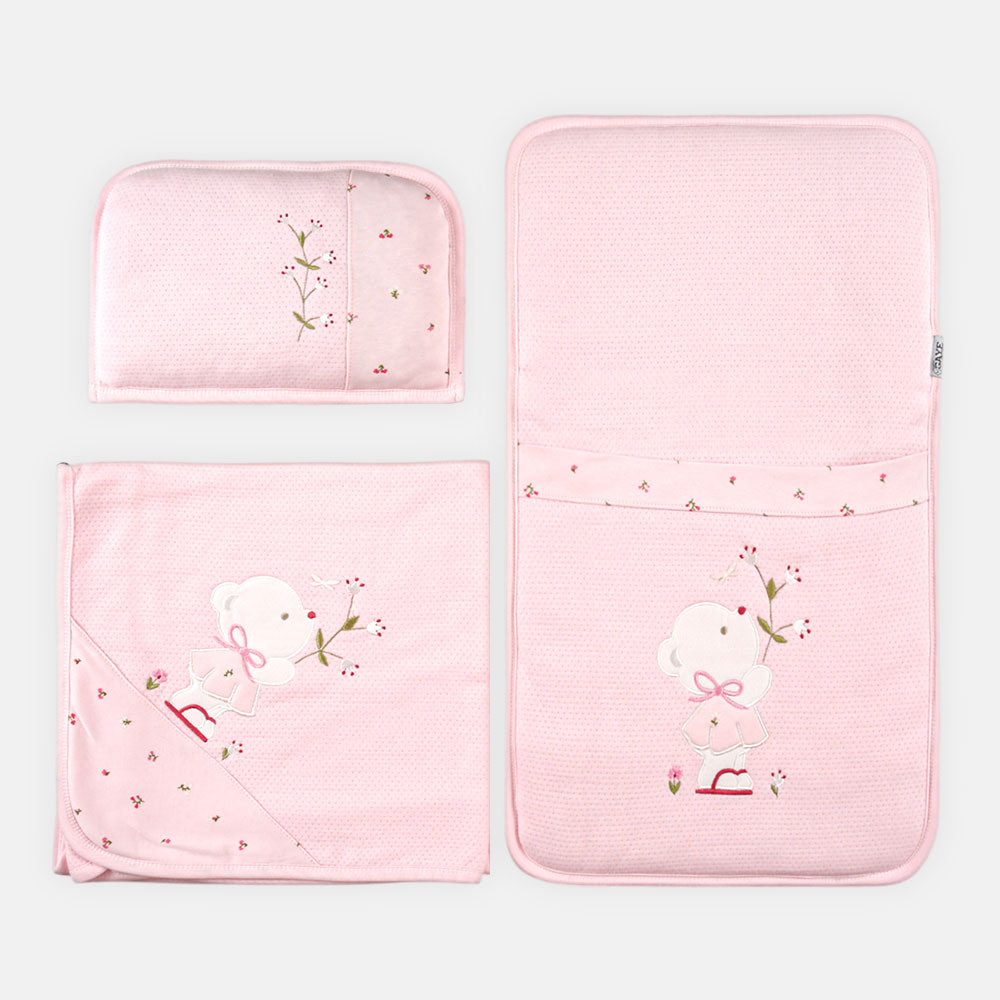 SLEEPING SET PINK BEAR CHARM