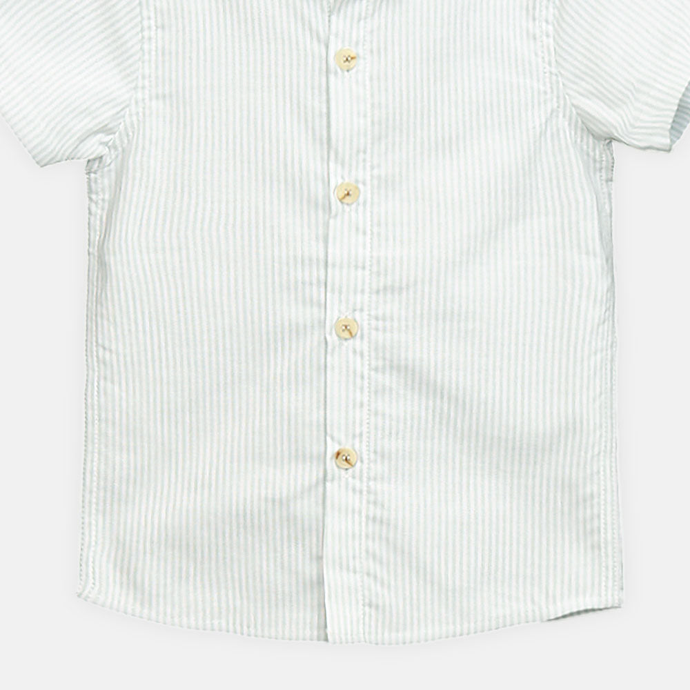 BOY SHIRT LIGHT BLUE STRIPED SHORT-SLEEVE
