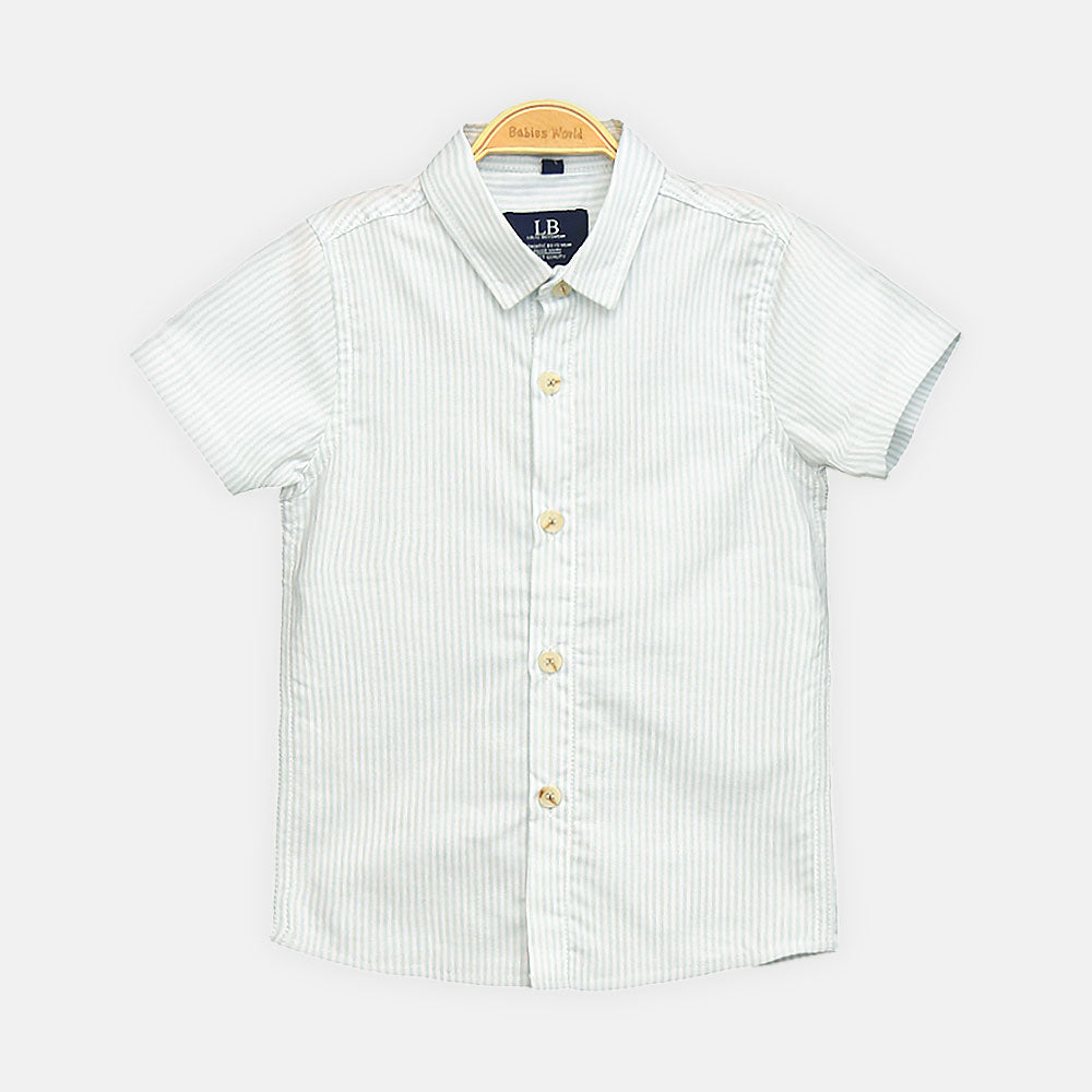 BOY SHIRT LIGHT BLUE STRIPED SHORT-SLEEVE