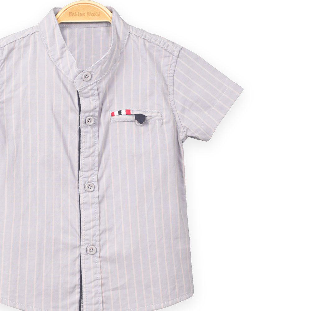 BOY SHIRT LIGHT PURPLE STRIPED