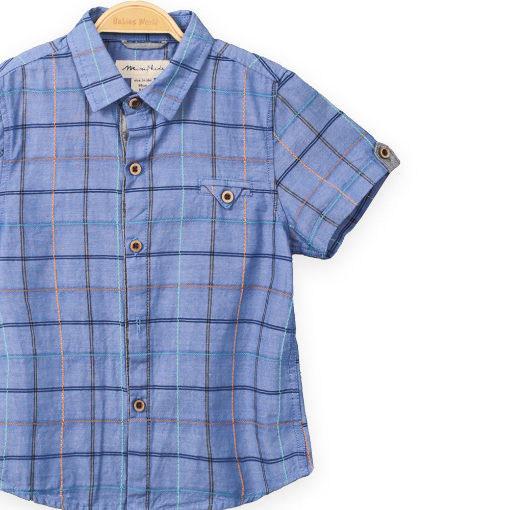 BOY SHIRT BLUE CHECKERED