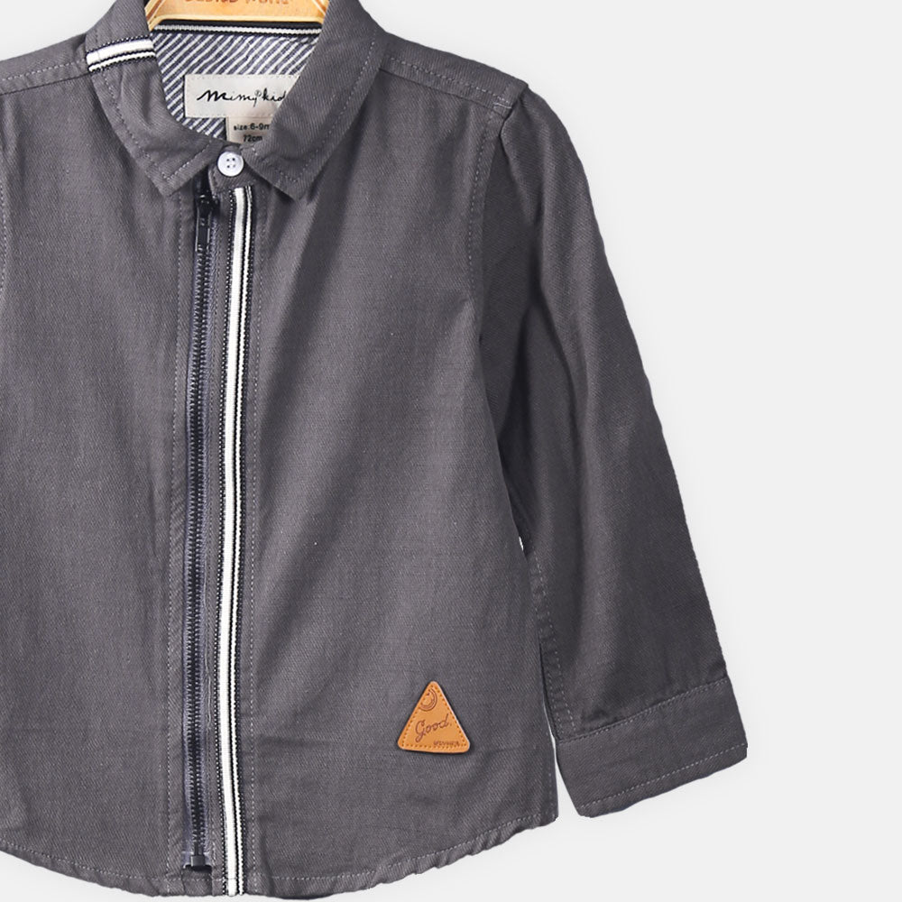 BOY SHIRT GREY ZIPPER