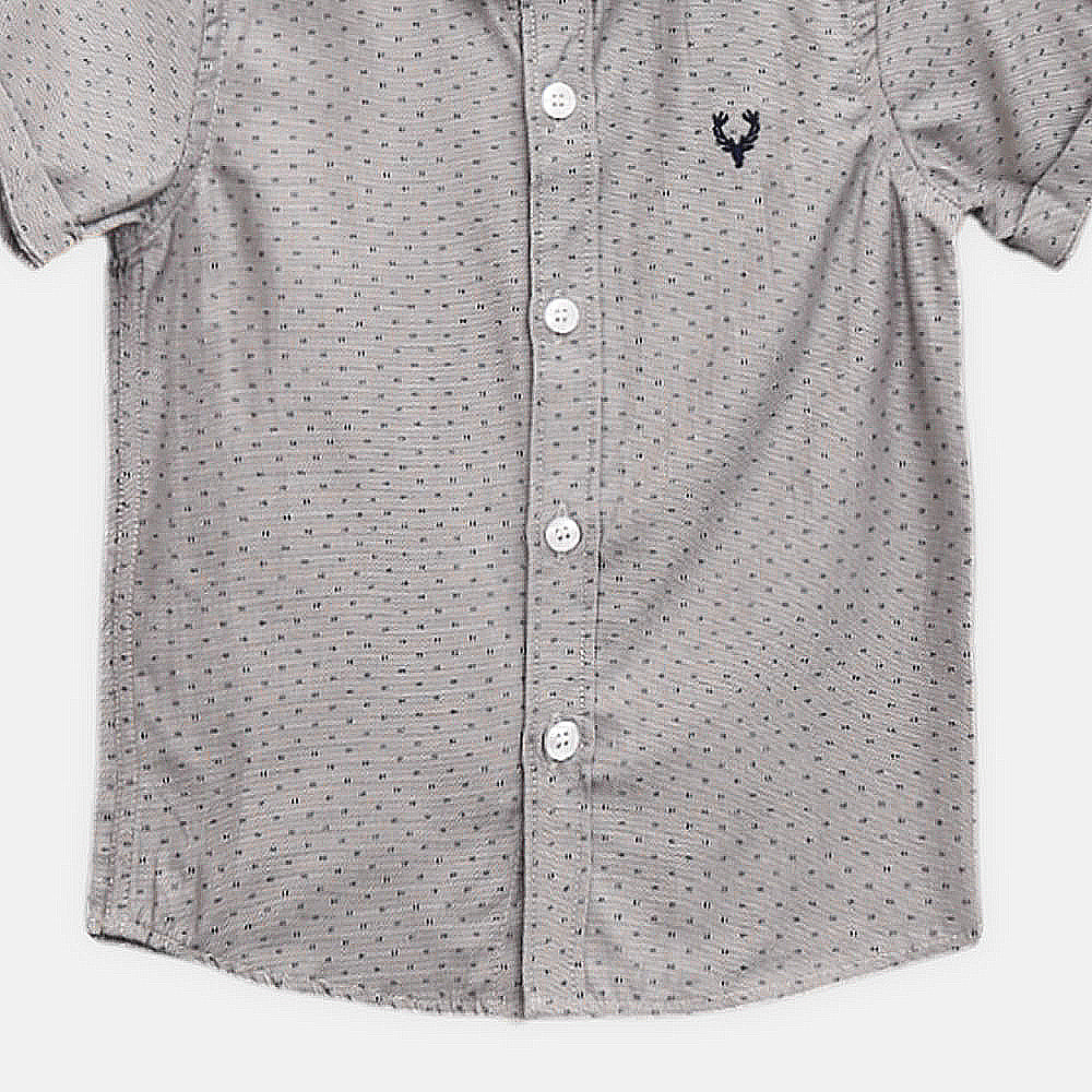BOY SHIRT GREY COTTON