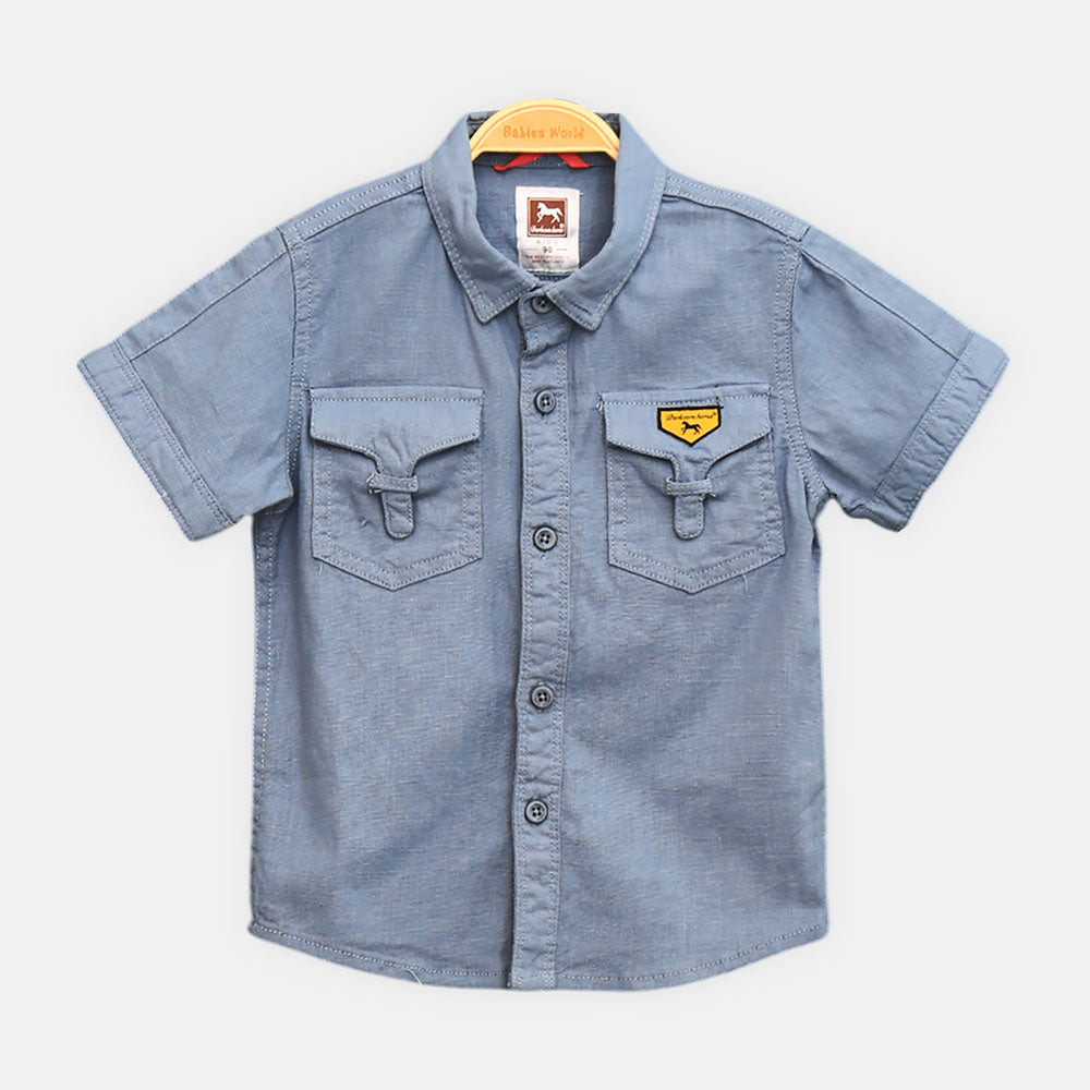 BOY SHIRT BLUE HALF-SLEEVE