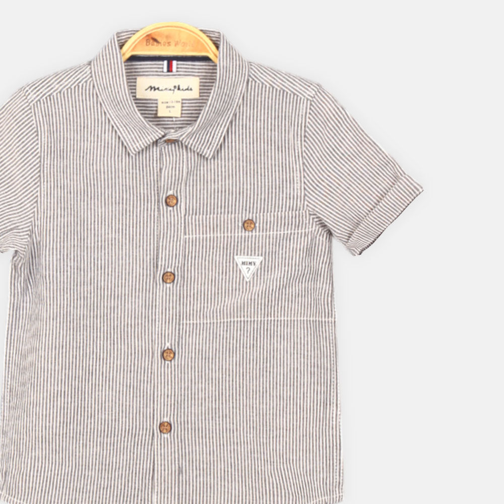 BOY SHIRT GRAY STRIPED