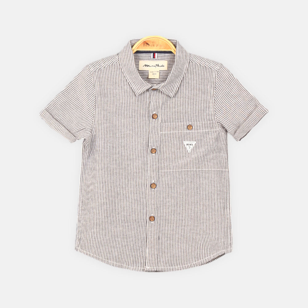 BOY SHIRT GRAY STRIPED