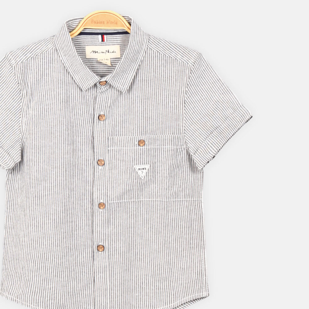 BOY SHIRT GREY STRIPED